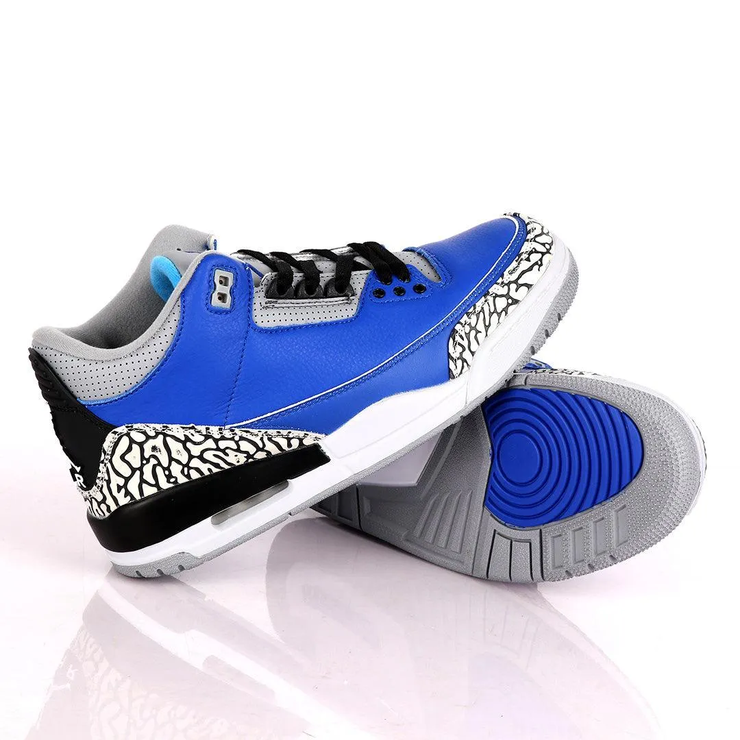 Air Jordan 3 Retro Tinker Varsity Royal Blue And Cement Grey Sneakers