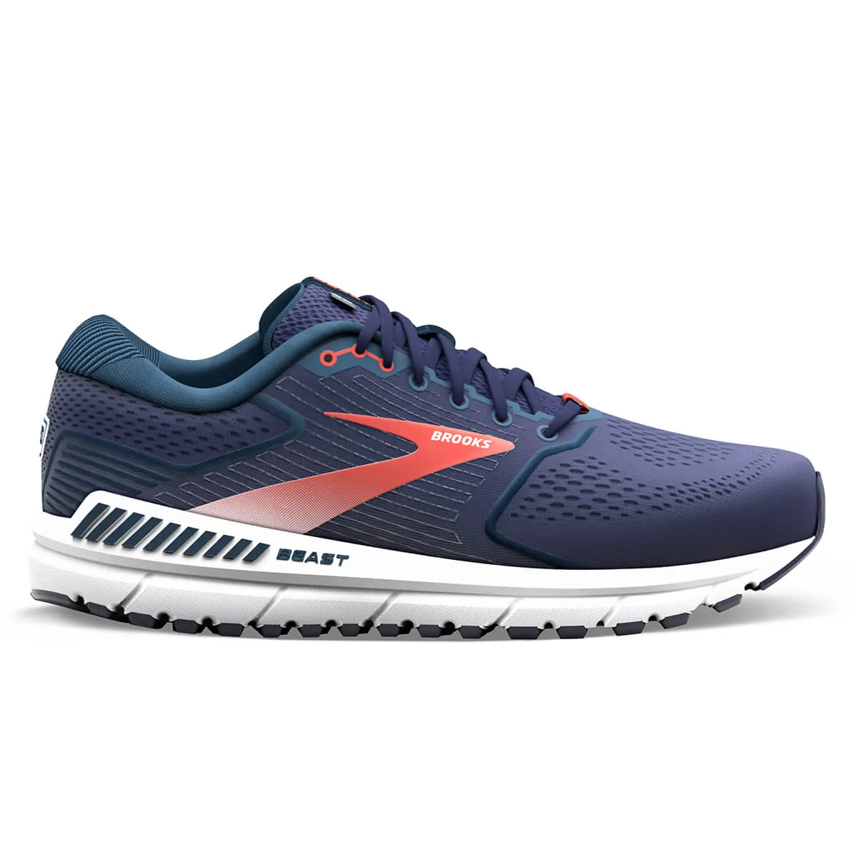 Brooks Beast 20 Mens Running Shoes | Peacoat/Midnight/Red