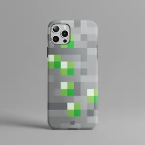 Emerald Block Pattern | Hard Phone Case