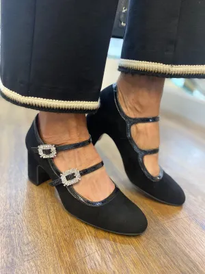 Marian Suede Mary Jane Block Heel