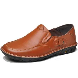 Men Comft Casual Genuine Leather Slip On Loafers Flats