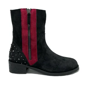 Mes Amie - Black- wine ankle boot