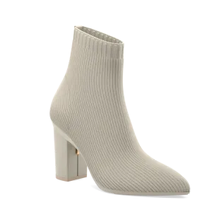 The Bootie Bone Knit   Block Heel Kit 4 Bone