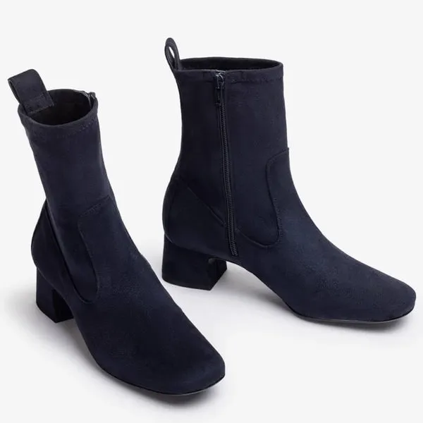 Unisa Lemico Suede Navy Ankle Boots