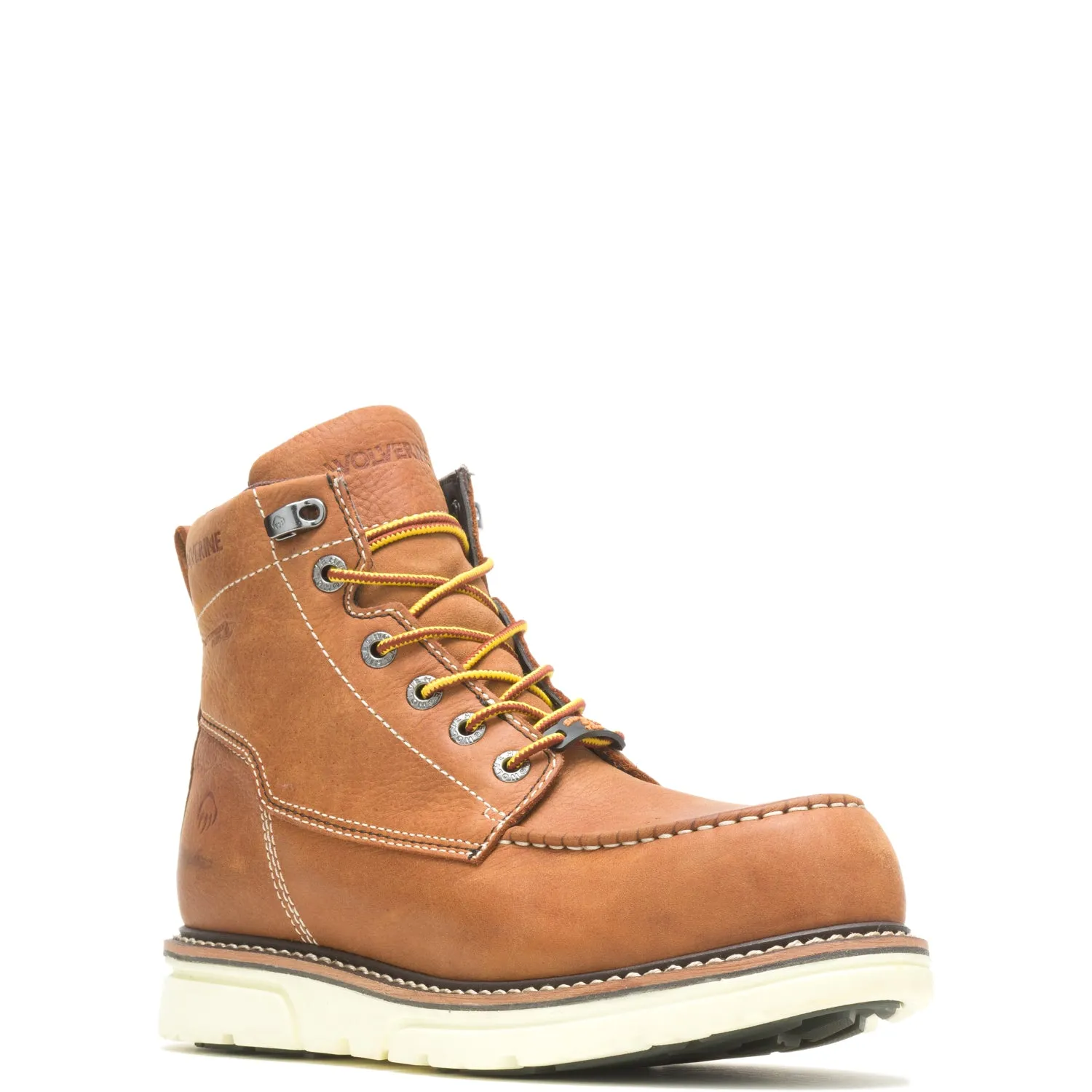 Wolverine Mens Tan Leather Work Boots I-90 Wedge WP