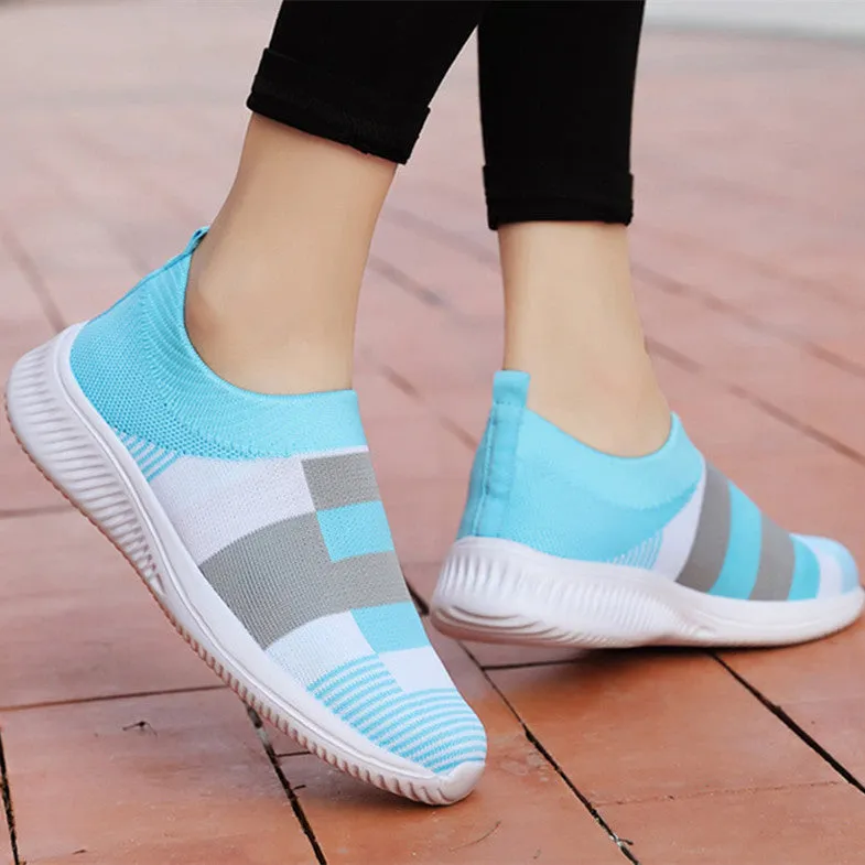 Women's Sneakers Women Vulcanized Shoes Woman Causal Fashion Knitted Sock Shoes Ladies Slip On Comfort Female Plus Size Loafers